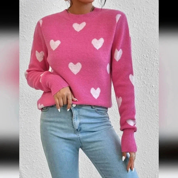 Heart Pattern Sweater - Picture 2 of 10
